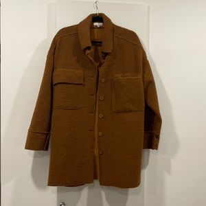 Moon River Rust Teddy Shacket | Sherpa Shirt Jacket